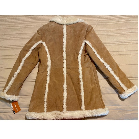 NWT Wilsons Leather Suede Faux Shearling Coat Sz L - Picture 8 of 8